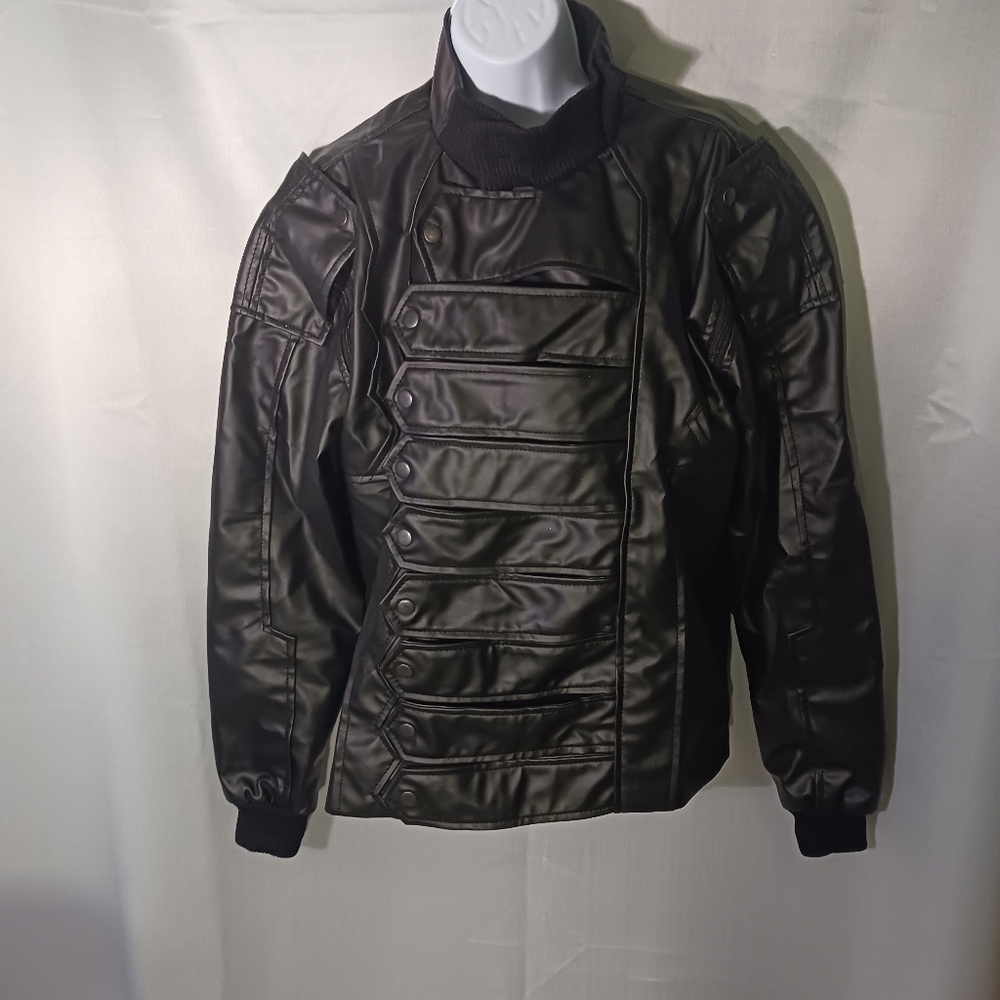 Movie Star Black Jacket Removable Sleeves Size M